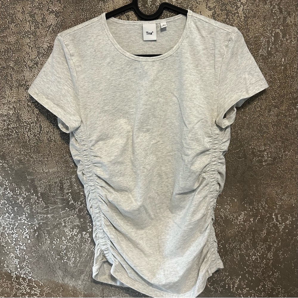 Aritzia Tna Gray Ruched Women's Top
